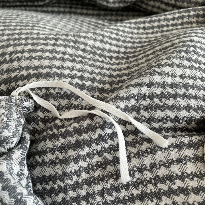Cotton Houndstooth Jacquard Farmhouse Duvet Cover