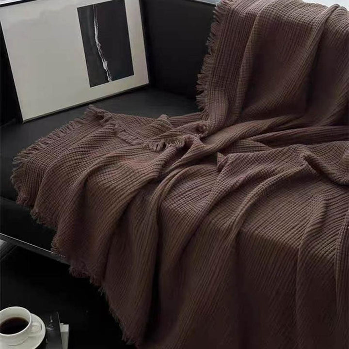 Dark Academia Collection Cotton Knitted Blanket