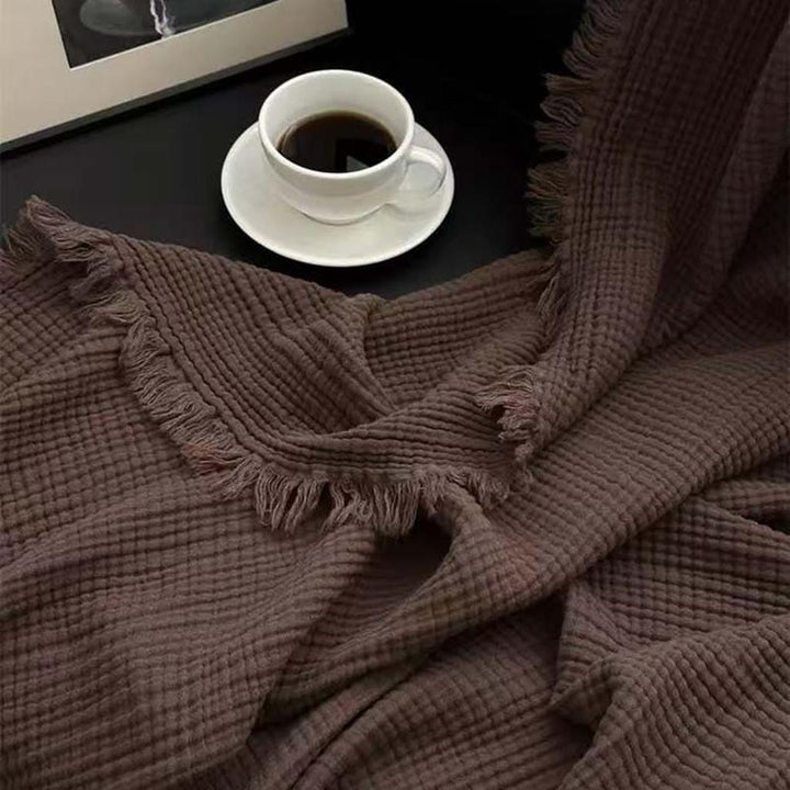 Dark Academia Collection Cotton Knitted Blanket