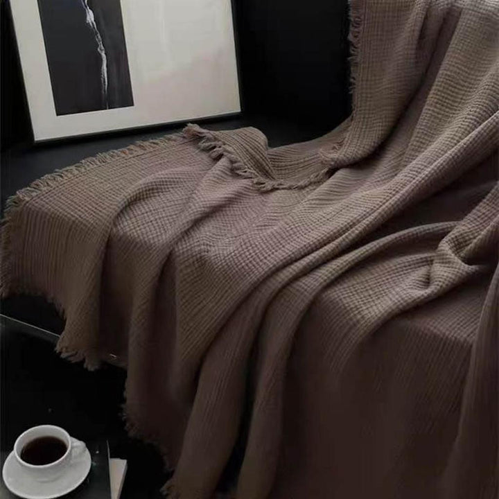 Dark Academia Collection Cotton Knitted Blanket