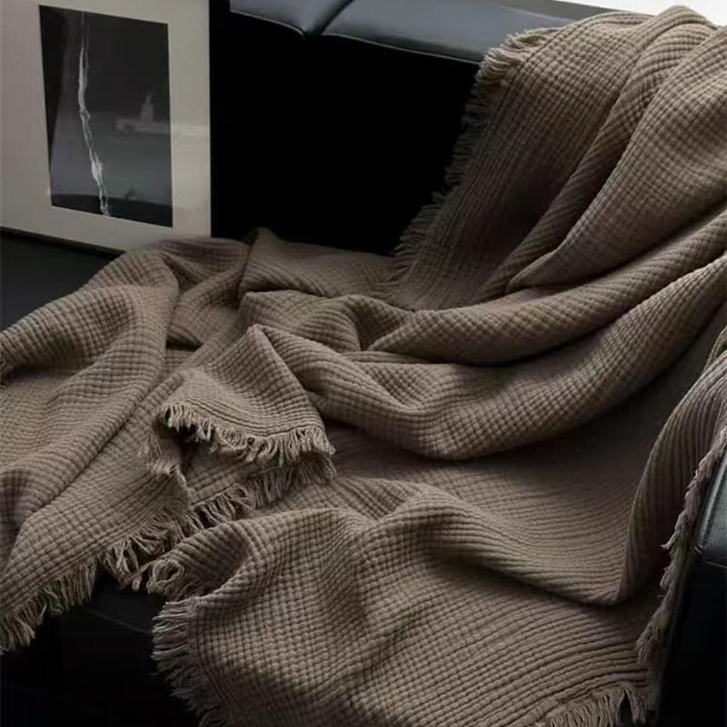 Dark Academia Collection Cotton Knitted Blanket