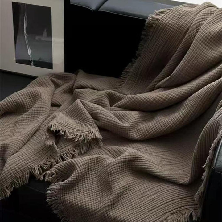 Dark Academia Collection Cotton Knitted Blanket