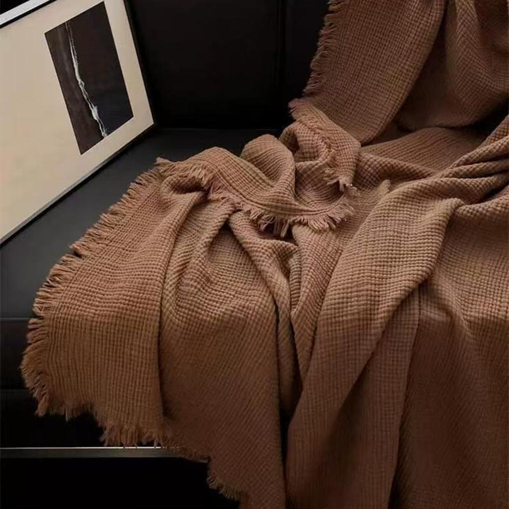 Dark Academia Collection Cotton Knitted Blanket