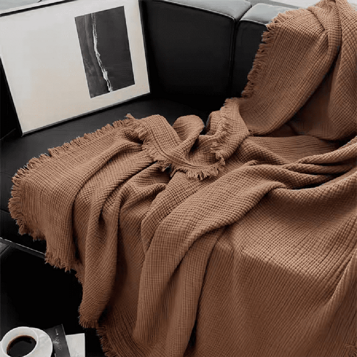 Dark Academia Collection Cotton Knitted Blanket