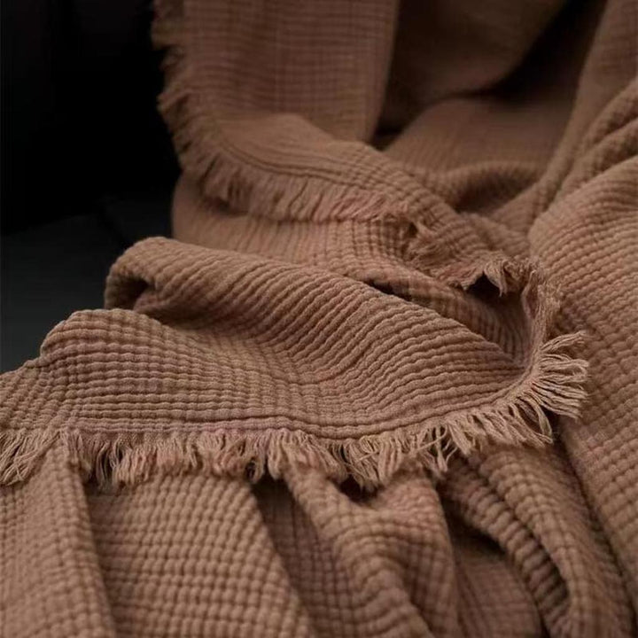 Dark Academia Collection Cotton Knitted Blanket