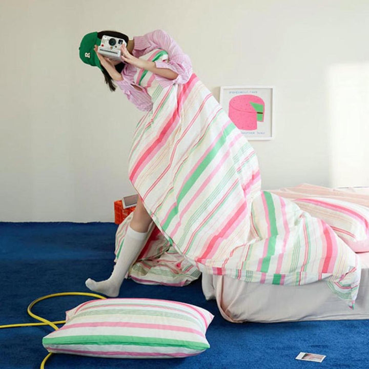 Cheerful Striped Duvet Cover