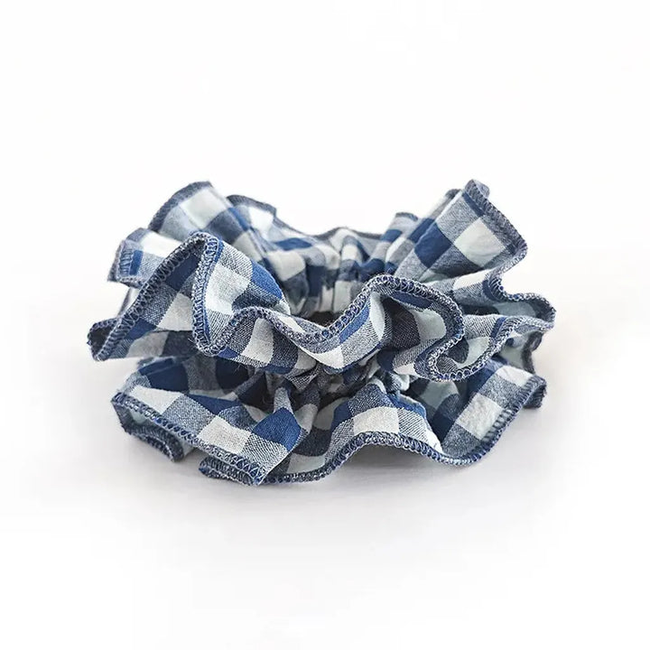 Handmade Layered Gingham Scrunchie