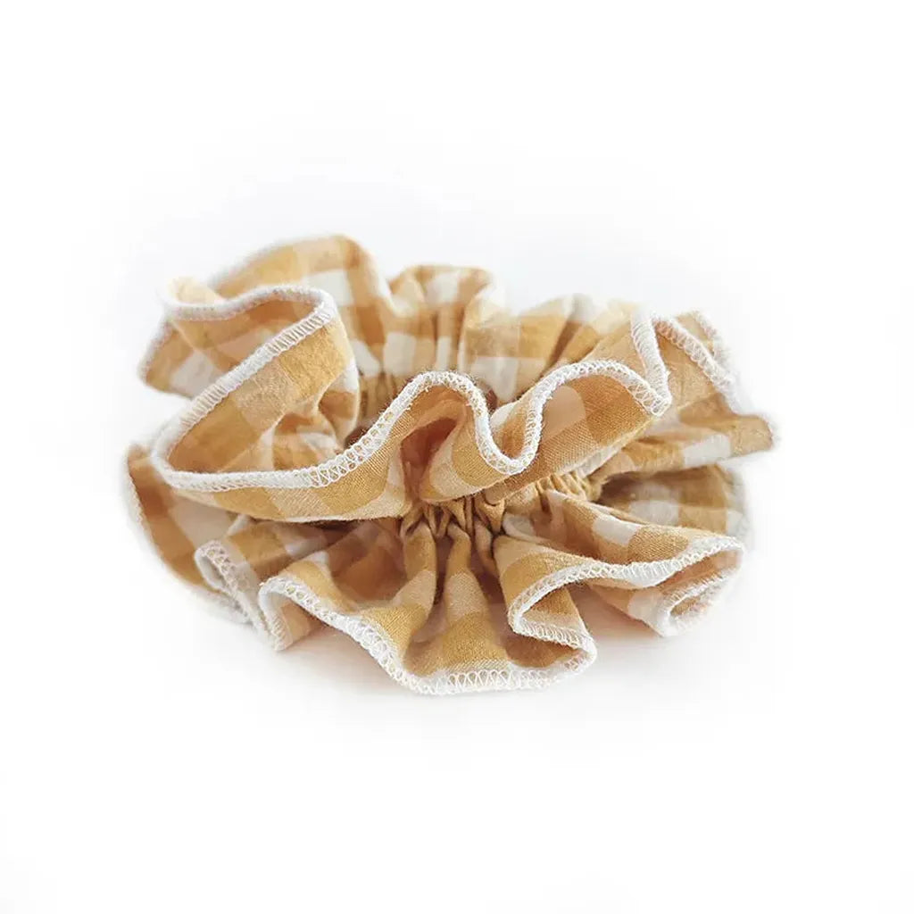 Handmade Layered Gingham Scrunchie