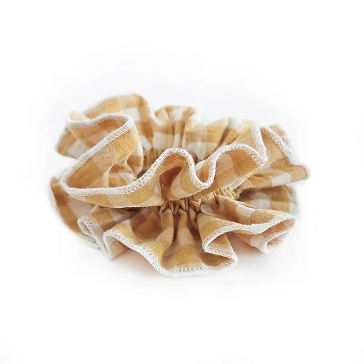 Handmade Layered Gingham Scrunchie