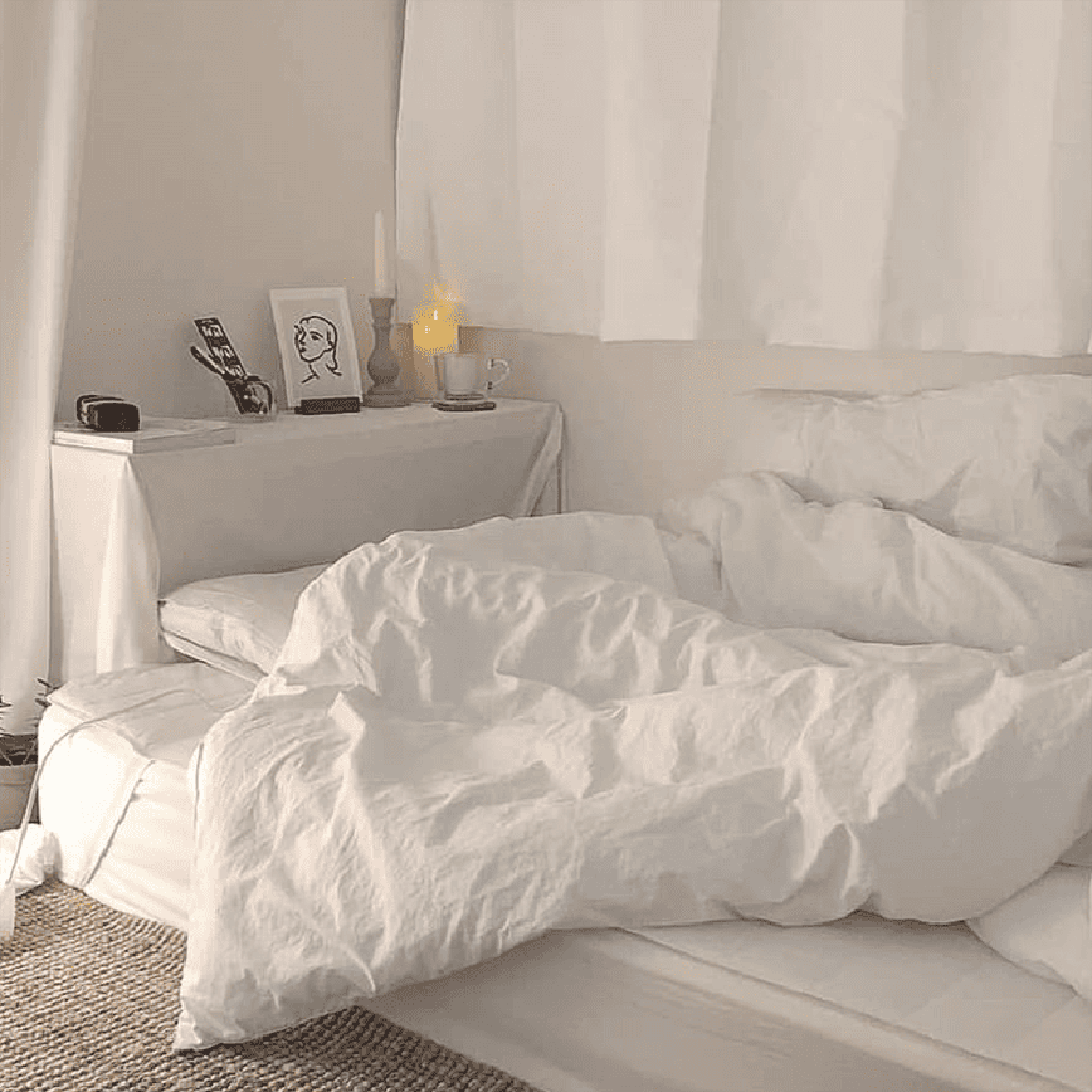 Fresh White Cotton Duvet Cover Set