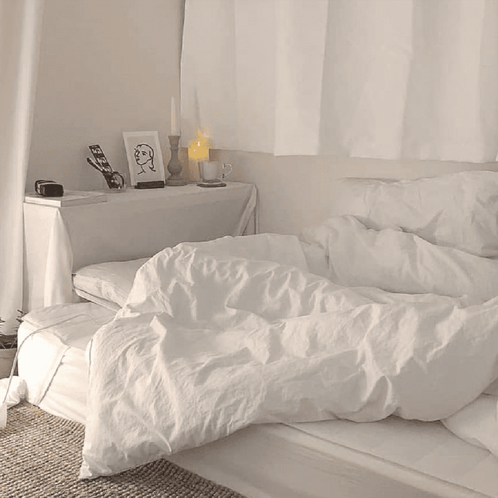 Fresh White Cotton Duvet Cover Set
