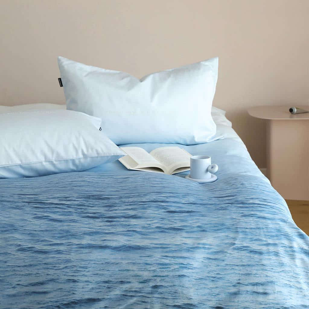 Natural Ombre Blue Coastal Bedding Set