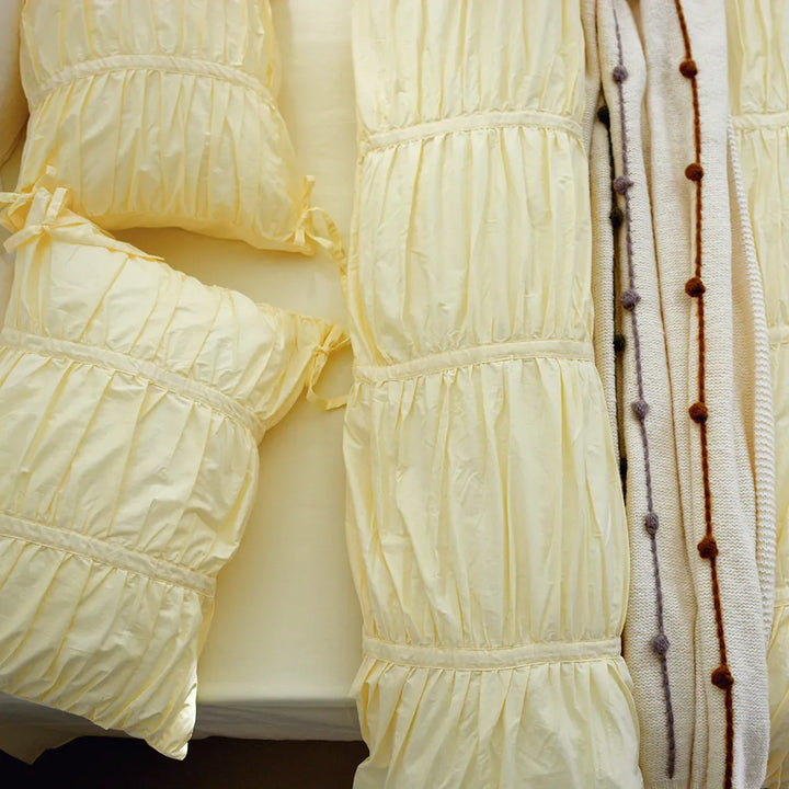 Princess Ruched Duvet Cover - White