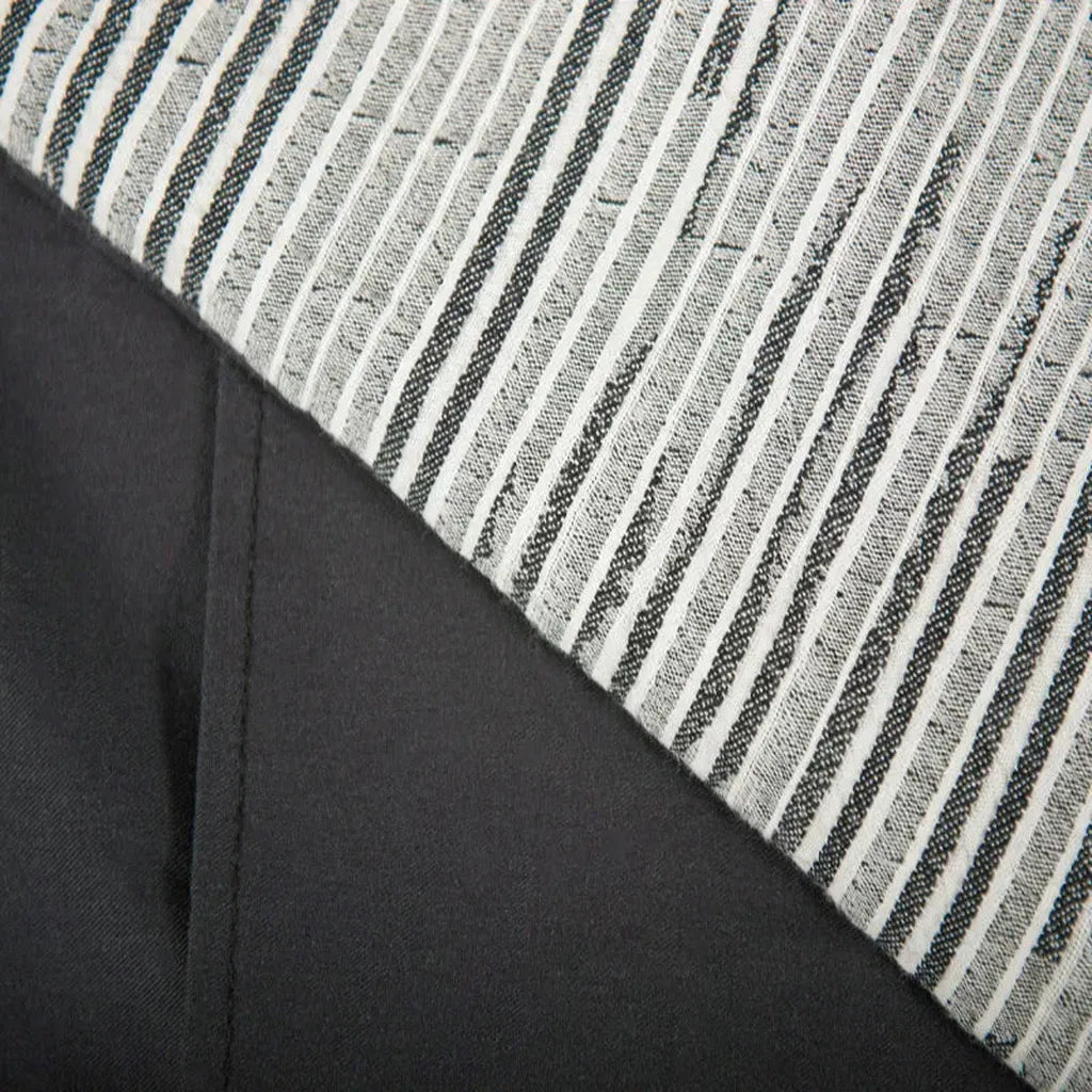 Reversible Dark Industrial Striped Duvet Cover