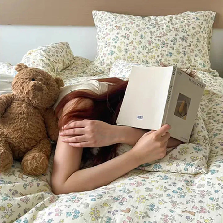 Spring Meadow Muslin Duvet Cover Set