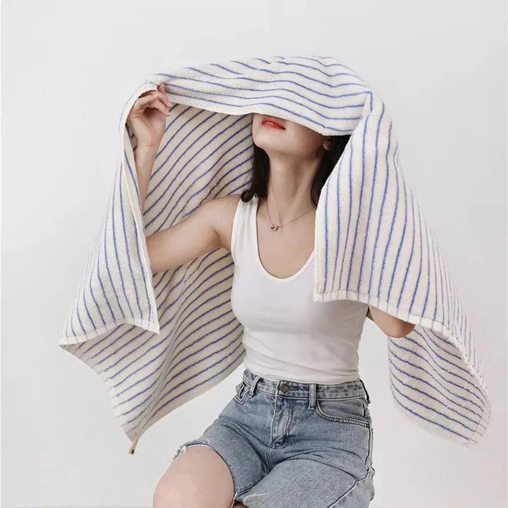 Striped Cotton Terry Towel