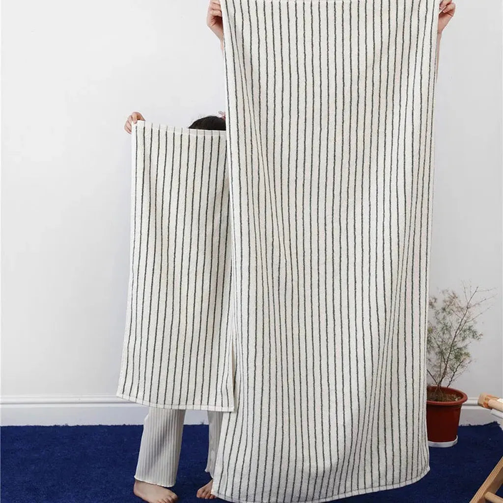 Striped Cotton Terry Towel