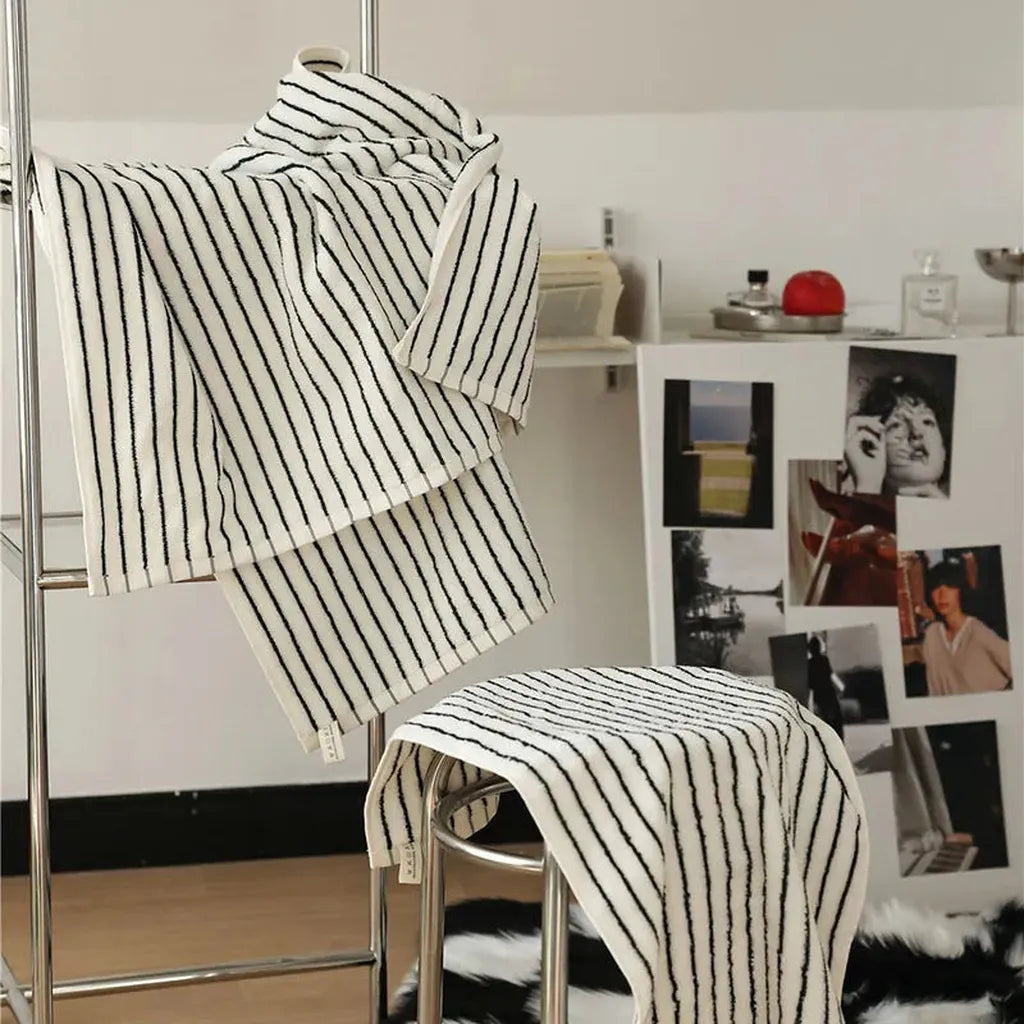Striped Cotton Terry Towel
