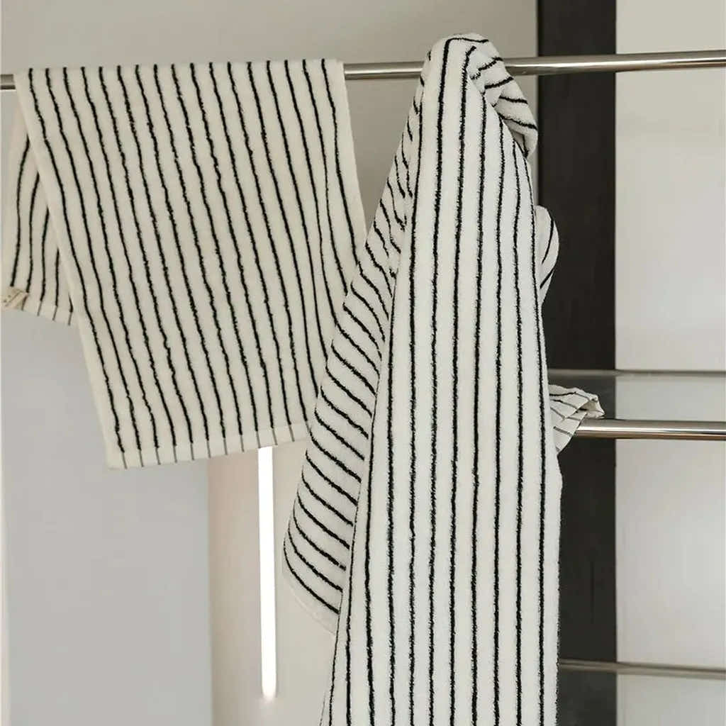 Striped Cotton Terry Towel