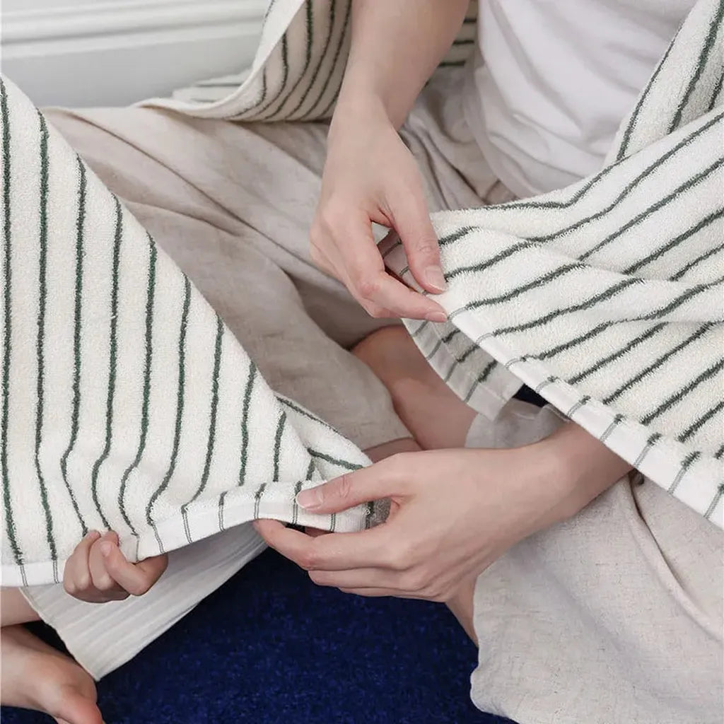 Striped Cotton Terry Towel