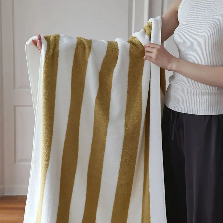 Striped Cotton Terry Towel