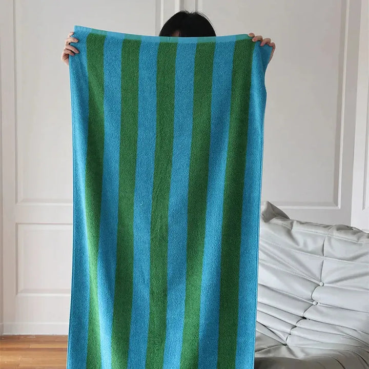 Striped Cotton Terry Towel