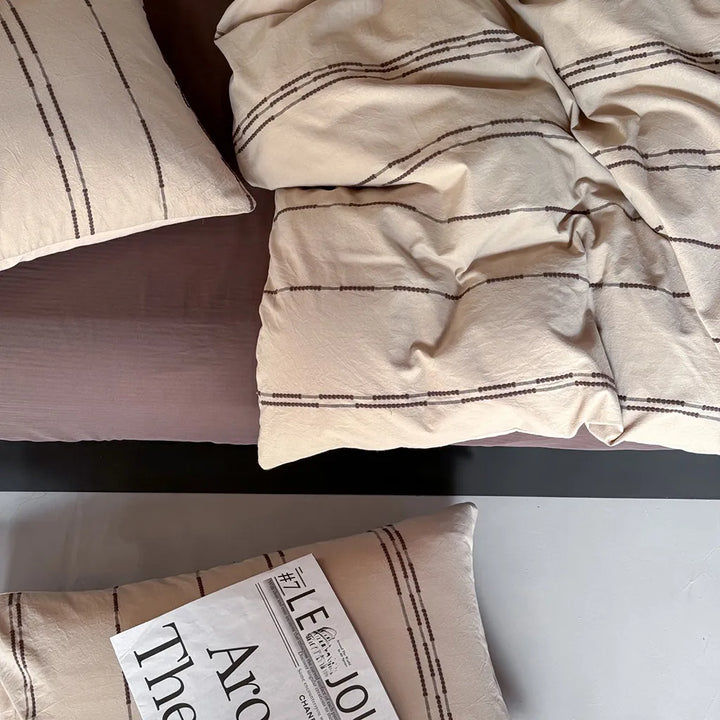 Sunset Striped Jacquard Bedding Set