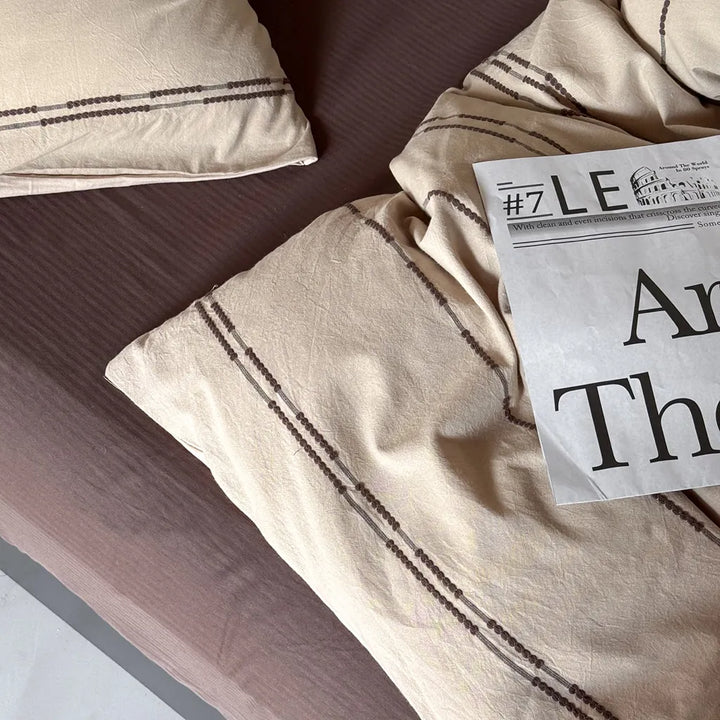 Sunset Striped Jacquard Duvet Cover