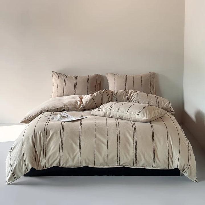 Sunset Striped Jacquard Bedding Set