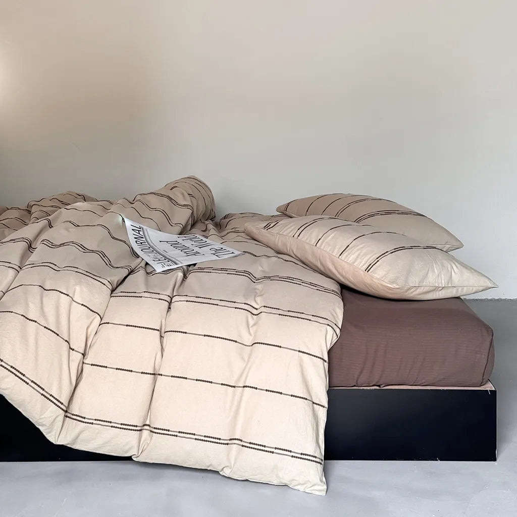 Sunset Striped Jacquard Bedding Set