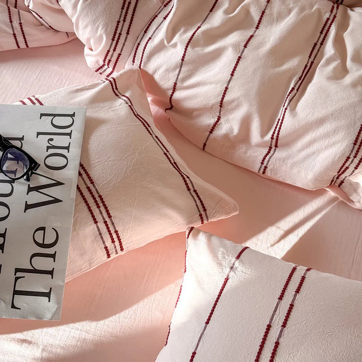 Sunset Striped Jacquard Bedding Set