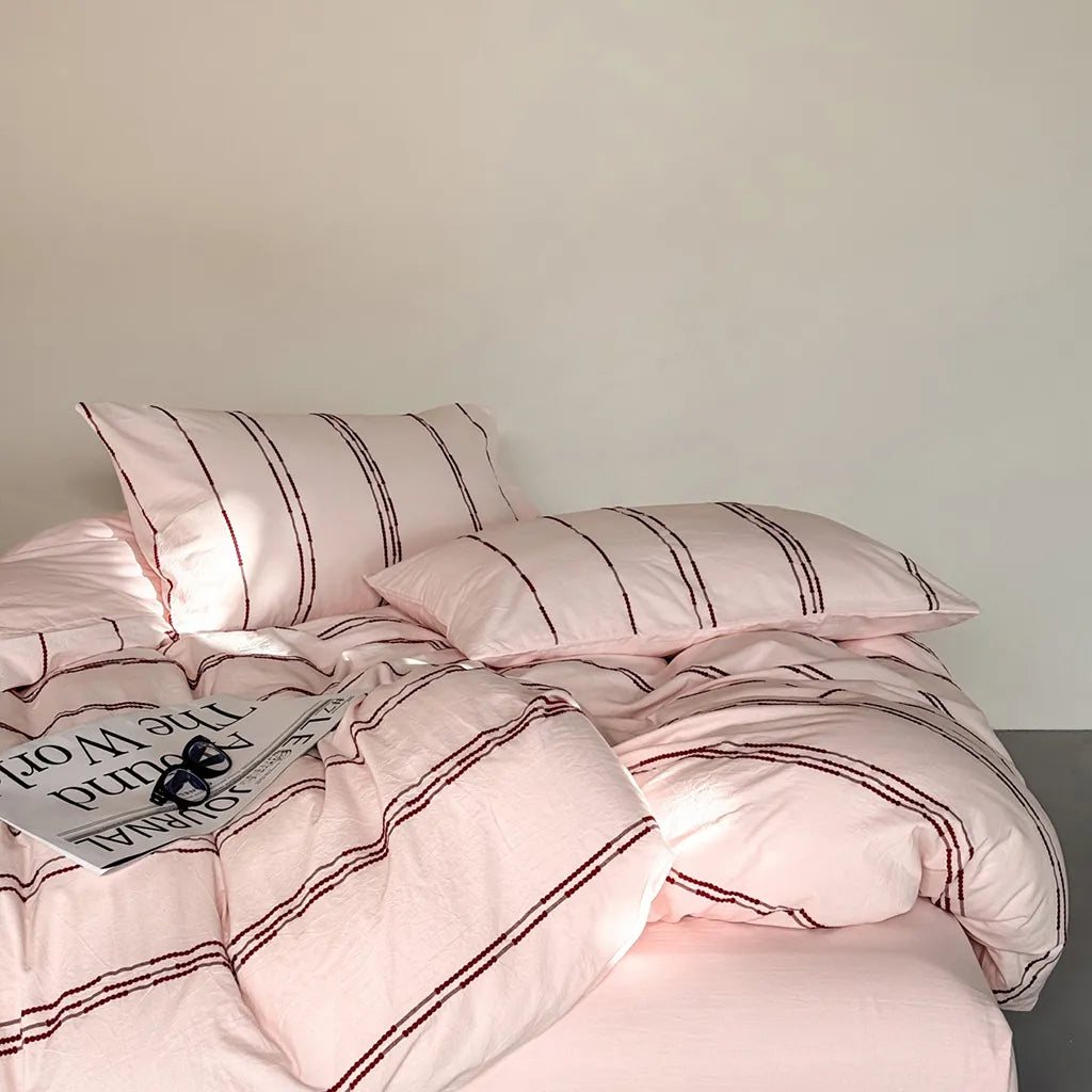 Sunset Striped Jacquard Duvet Cover