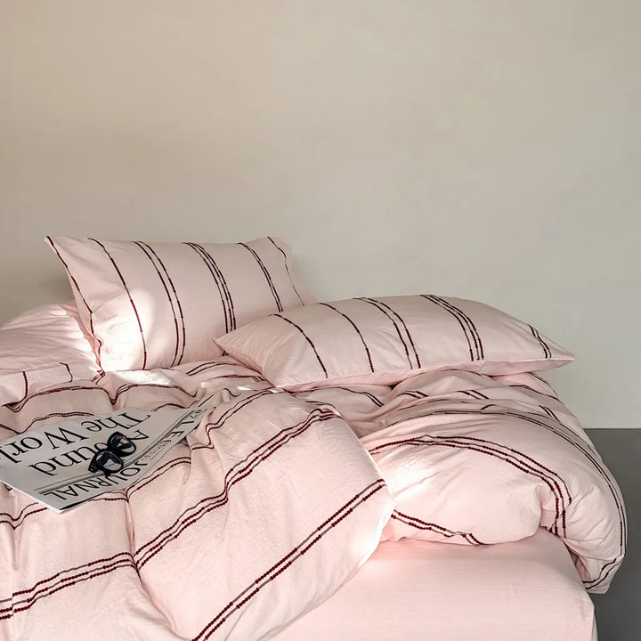 Sunset Striped Jacquard Duvet Cover