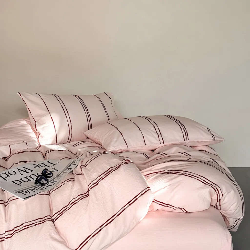 Sunset Striped Jacquard Duvet Cover