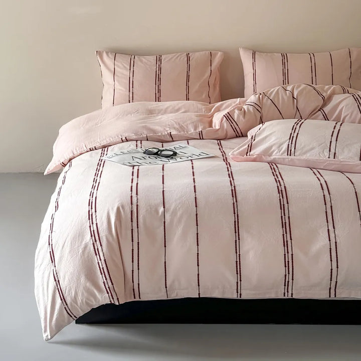 Sunset Striped Jacquard Duvet Cover