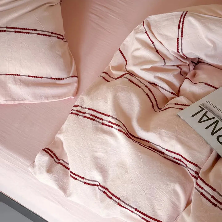 Sunset Striped Jacquard Bedding Set