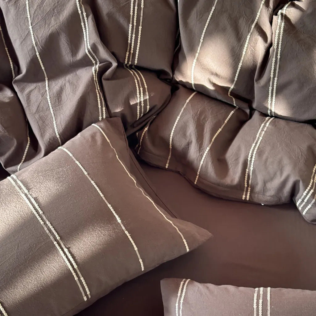 Sunset Striped Jacquard Bedding Set