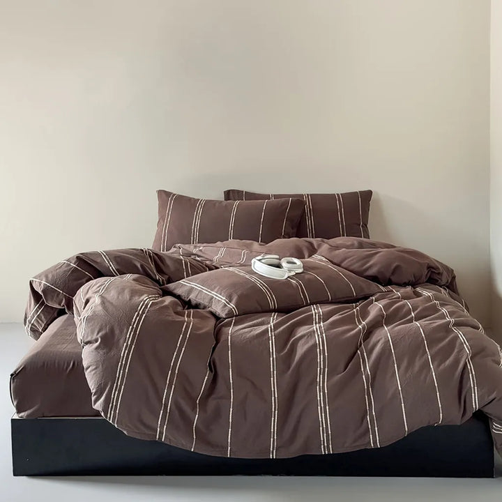 Sunset Striped Jacquard Bedding Set