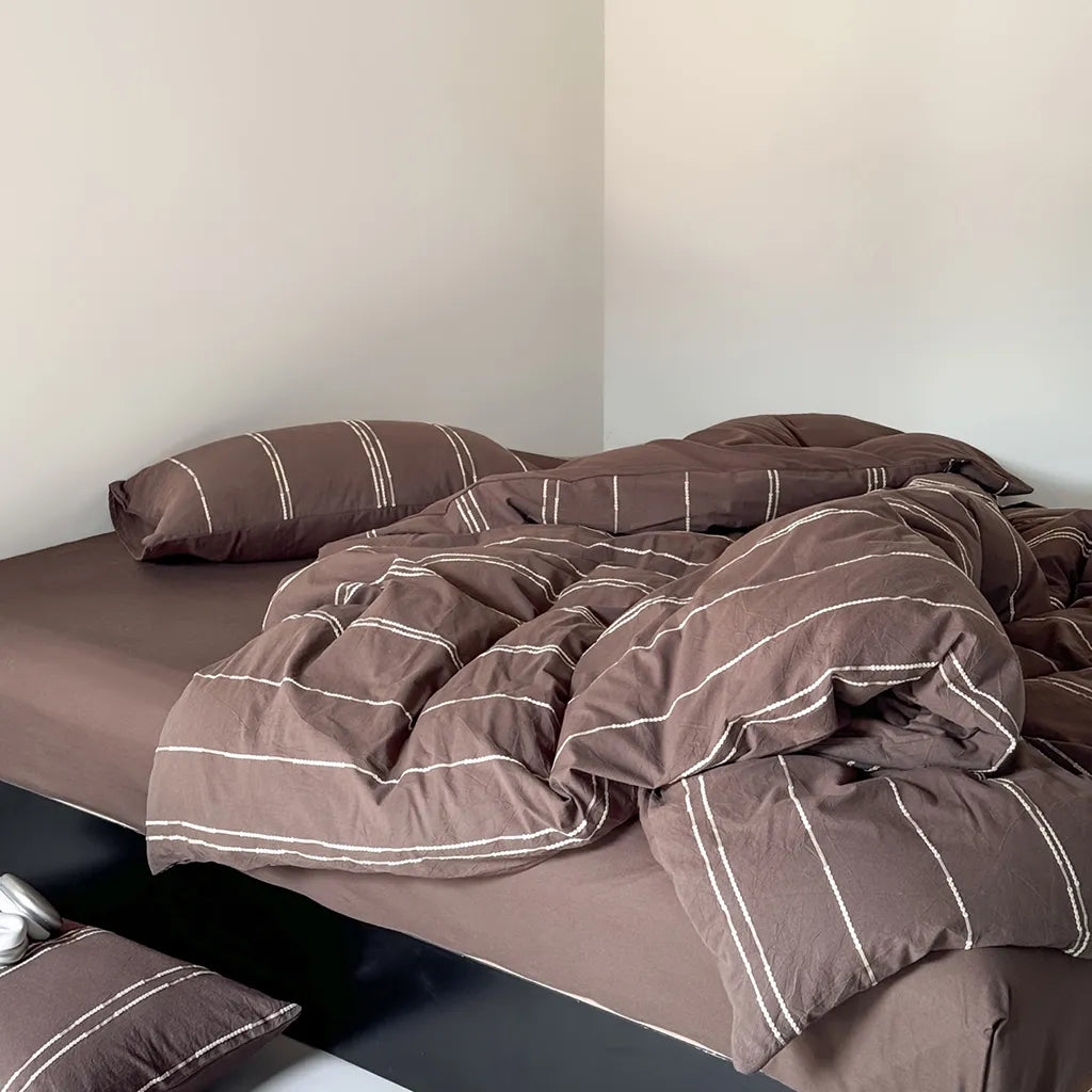 Sunset Striped Jacquard Duvet Cover