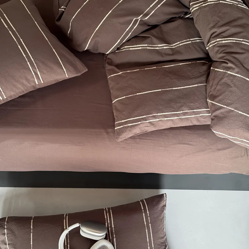 Sunset Striped Jacquard Duvet Cover