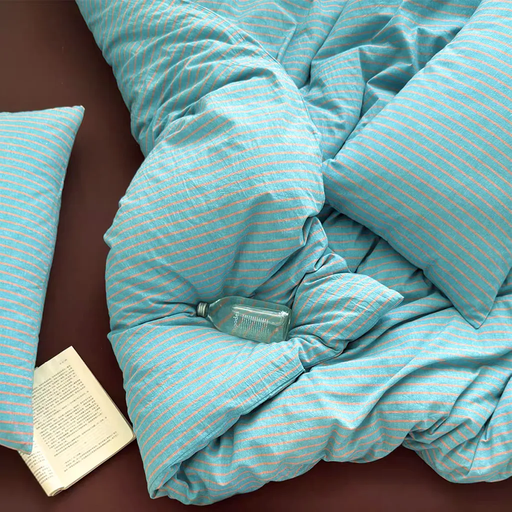 Vintage Striped Duvet Cover Set