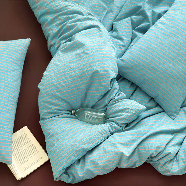 Vintage Striped Duvet Cover Set