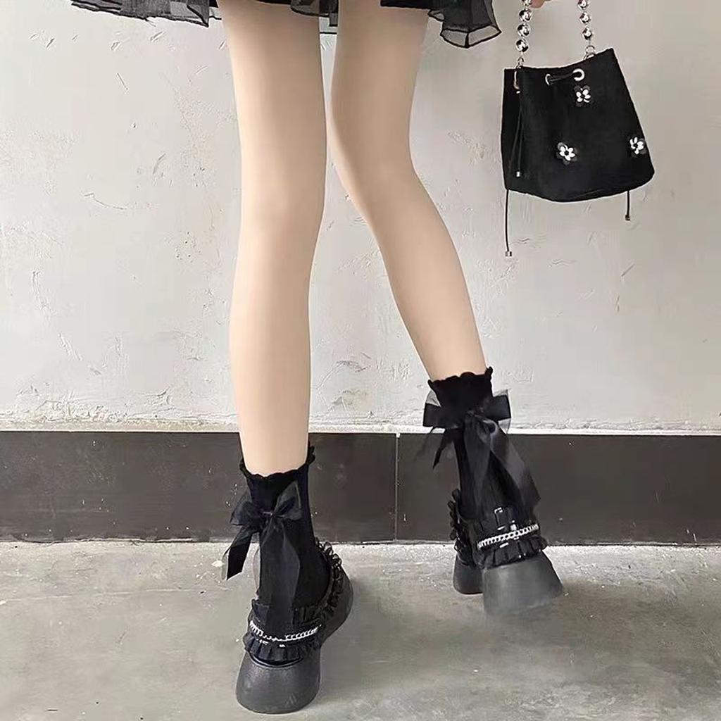 Black Bow Socks