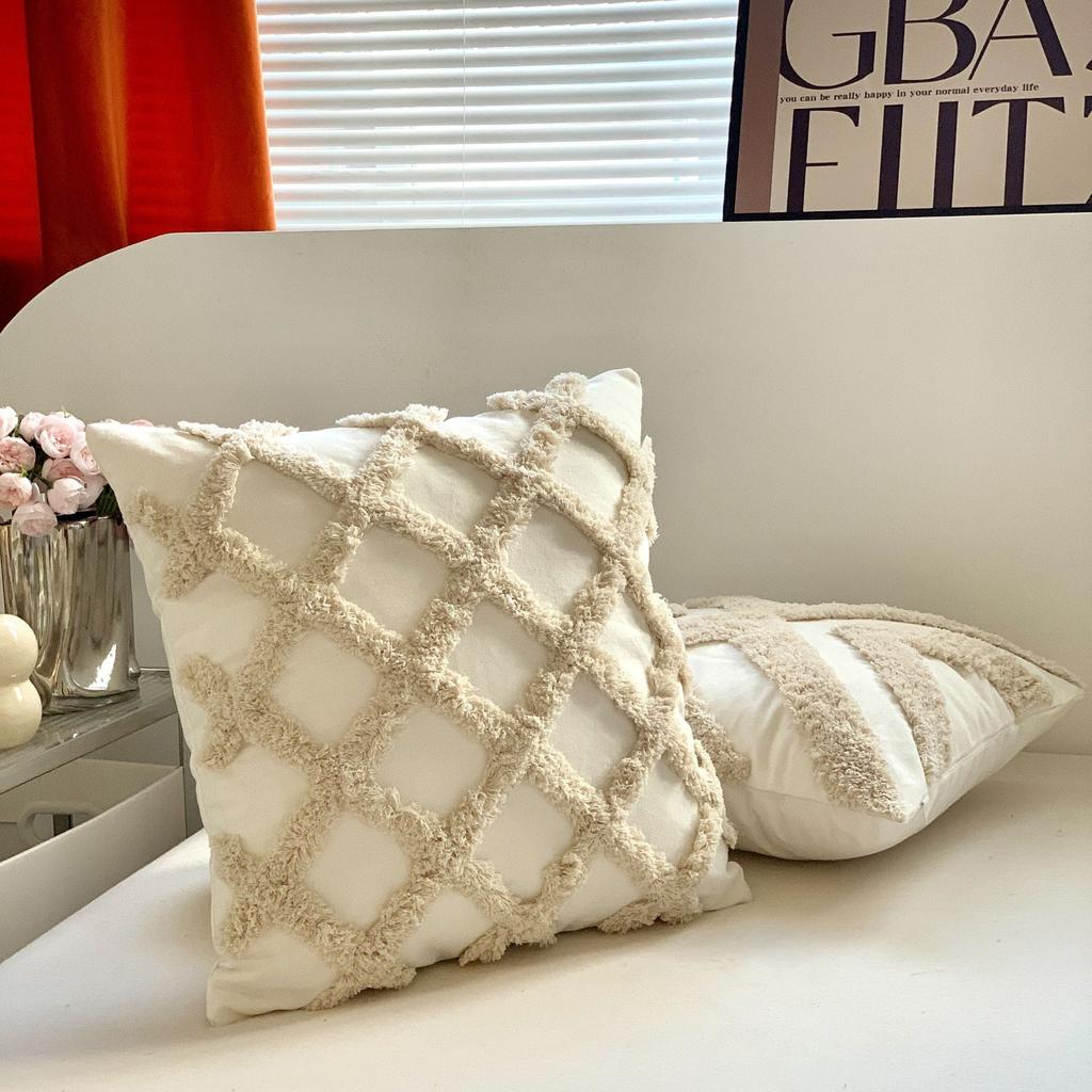 Bohemian Tufted Cotton Canvas Thick Yarn Sofa Cushion