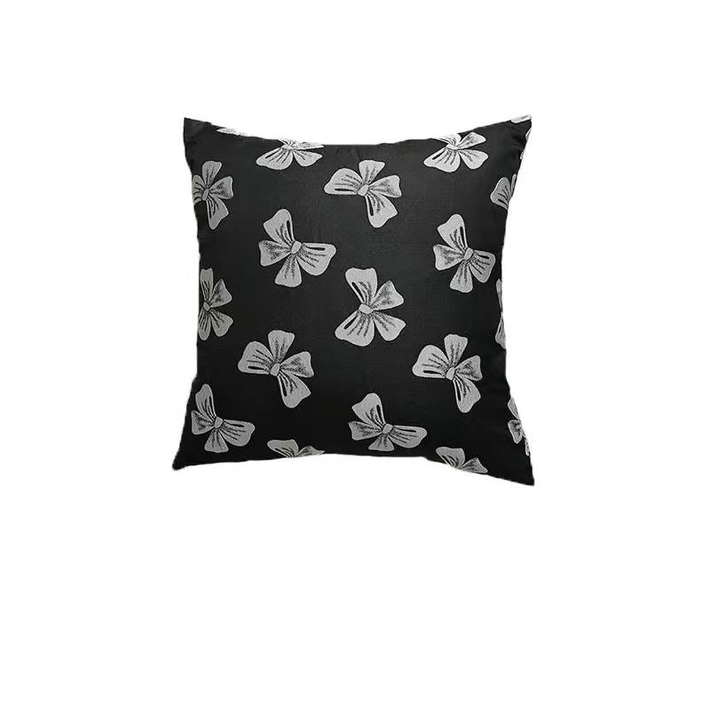 Bow Jacquard Throw Pillow