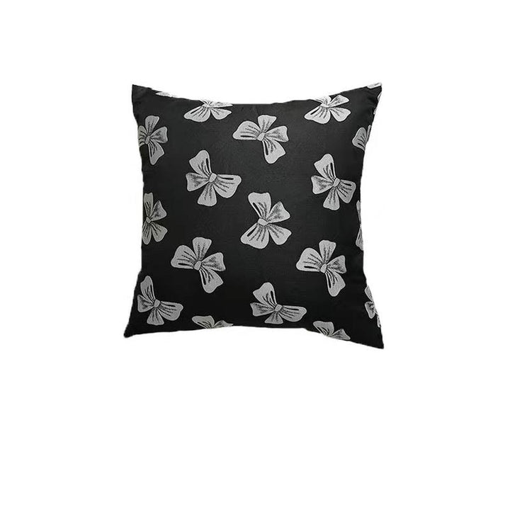 Bow Jacquard Throw Pillow