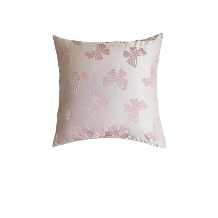 Bow Jacquard Throw Pillow