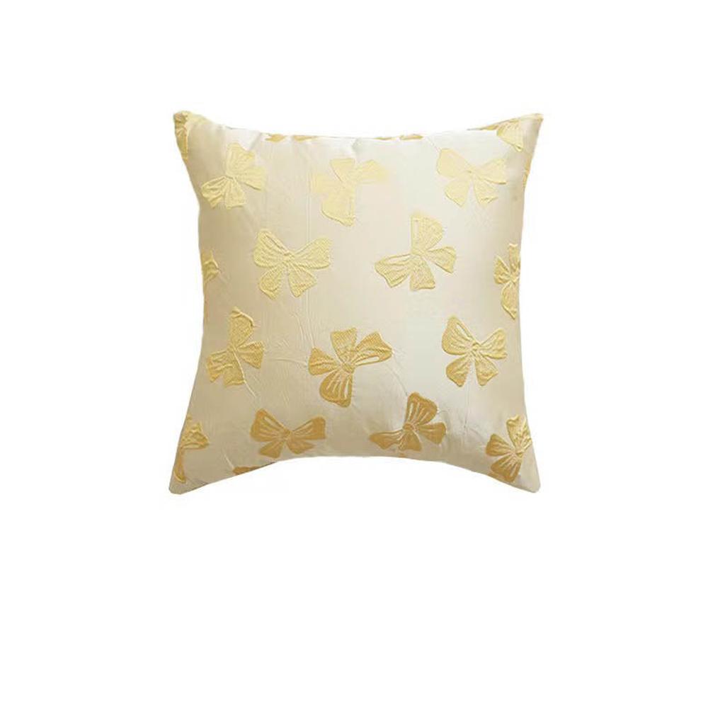Bow Jacquard Throw Pillow