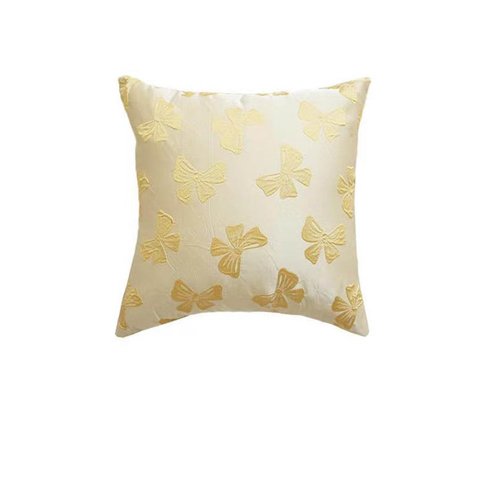 Bow Jacquard Throw Pillow