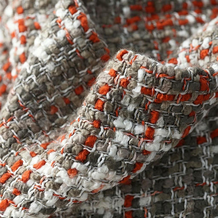 Chunky Knit Blanket With Tassels - Red